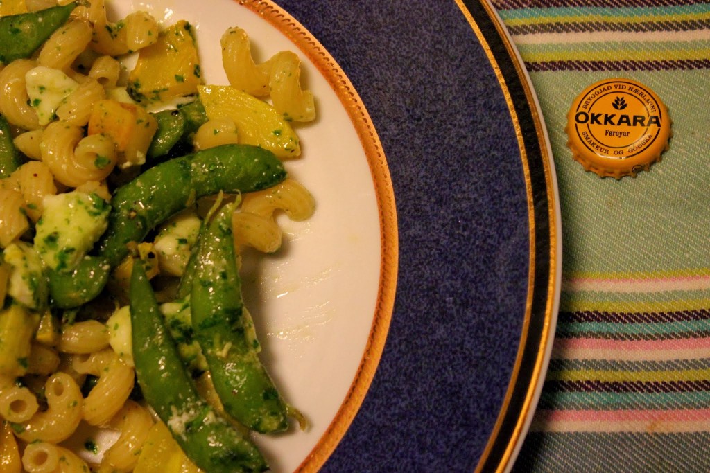 hurtig pasta med courgetter