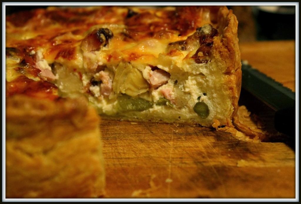 quichen gennemskåret